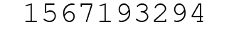 Number 1567193294.