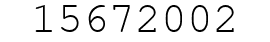 Number 15672002.