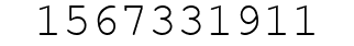 Number 1567331911.