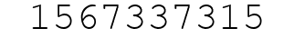 Number 1567337315.