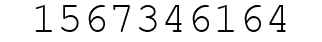 Number 1567346164.
