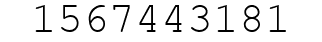 Number 1567443181.