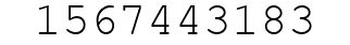 Number 1567443183.