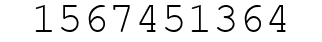 Number 1567451364.