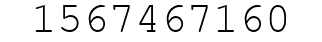 Number 1567467160.