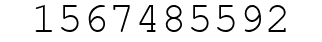 Number 1567485592.