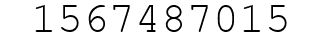Number 1567487015.