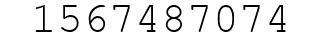 Number 1567487074.