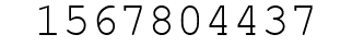 Number 1567804437.