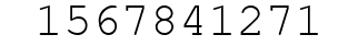 Number 1567841271.