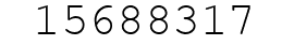 Number 15688317.