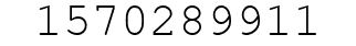 Number 1570289911.