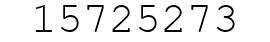 Number 15725273.