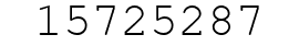 Number 15725287.
