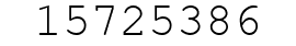 Number 15725386.