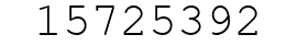 Number 15725392.