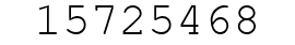Number 15725468.