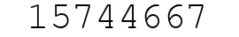Number 15744667.