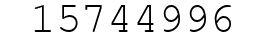 Number 15744996.