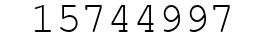 Number 15744997.