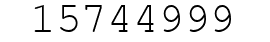 Number 15744999.