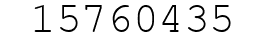 Number 15760435.