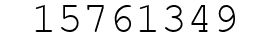 Number 15761349.
