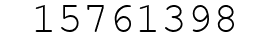 Number 15761398.