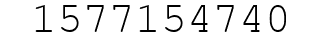 Number 1577154740.