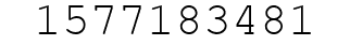 Number 1577183481.
