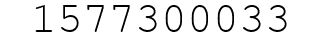 Number 1577300033.