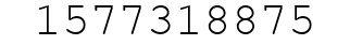 Number 1577318875.