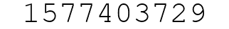 Number 1577403729.