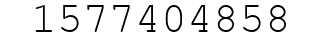 Number 1577404858.