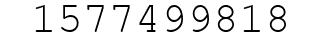 Number 1577499818.