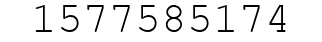 Number 1577585174.