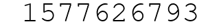 Number 1577626793.