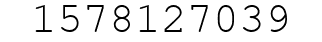 Number 1578127039.