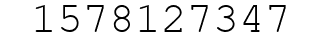 Number 1578127347.