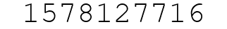 Number 1578127716.