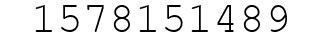 Number 1578151489.