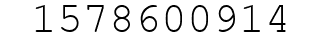 Number 1578600914.