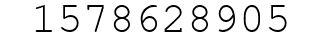 Number 1578628905.