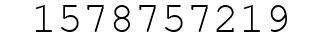 Number 1578757219.