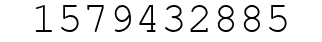 Number 1579432885.