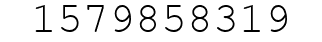 Number 1579858319.