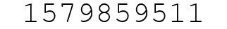 Number 1579859511.