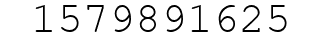 Number 1579891625.