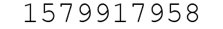 Number 1579917958.