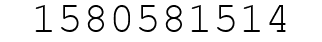 Number 1580581514.